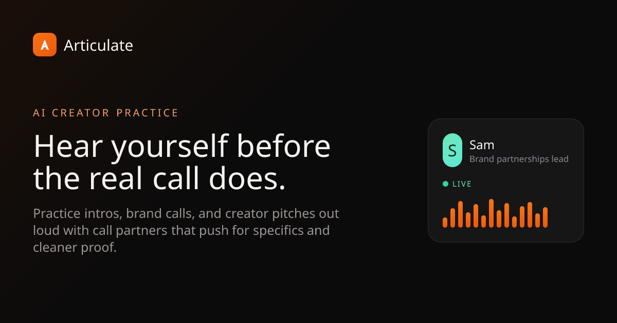 Articulate — Practice the conversation before it happens